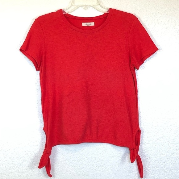 Madewell Texture & Thread Side-Tie Short Sleeve Top XS - Picture 4 of 9